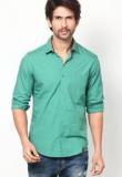 United Colors Of Benetton Checks Green Casual Shirt Men