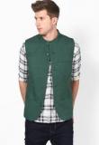 United Colors Of Benetton Green Colored Waistcoat Men