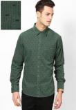 United Colors Of Benetton Green Full Sleeve Casual Shirt Men