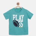 United Colors Of Benetton Green Printed Round Neck T Shirt Boys