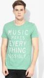 United Colors Of Benetton Green Printed Round Neck T Shirt men