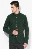 United Colors Of Benetton Green Solid Quilted Jacket Men