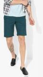 United Colors Of Benetton Green Solid Slim Fit Shorts men