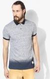 United Colors Of Benetton Grey Solid Slim Fit Polo T Shirt men