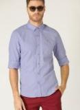 United Colors Of Benetton Lavender Solid Slim Fit Casual Shirt Men