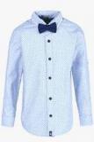 United Colors Of Benetton Light Blue Regular Fit Party Wear Shirt Boys