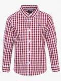 United Colors Of Benetton Maroon Regular Fit Casual Shirt Boys