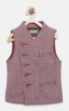 United Colors Of Benetton Maroon Self Pattern Winter Jacket Boys