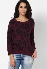 United Colors Of Benetton Maroon Sweatshirt women