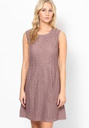 United Colors Of Benetton Mauve Sleeve Less Dress Women