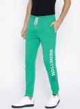 United Colors Of Benetton Men Green Printed Detail Joggers