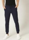 United Colors Of Benetton Men Navy Blue Solid Joggers