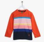 United Colors Of Benetton Multi Striped Regular Fit Round Neck Tshirt boys