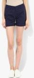 United Colors Of Benetton Navy Blue Printed Shorts women