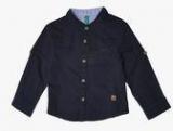 United Colors Of Benetton Navy Blue Regular Fit Casual Shirt Boys