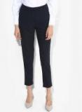 United Colors Of Benetton Navy Blue Solid Formal Trouser Women