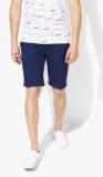 United Colors Of Benetton Navy Blue Solid Shorts men