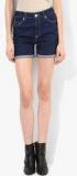 United Colors Of Benetton Navy Blue Solid Shorts women