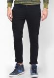 United Colors Of Benetton Navy Blue Solid Slim Fit Chinos Men