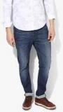 United Colors Of Benetton Navy Blue Washed Slim Fit Jeans Men