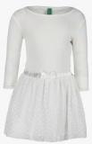 United Colors Of Benetton Off White Casual Dress Girls