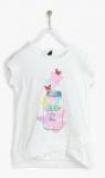 United Colors Of Benetton Off White Printed A Line Top Girls