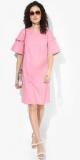 United Colors Of Benetton Pink Coloured Solid Shift Dress women