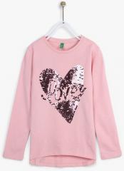 United Colors Of Benetton Pink Embellished Casual Top girls