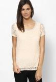 United Colors Of Benetton Pink Short Sleeve Lace Top Women