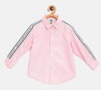 United Colors Of Benetton Pink Solid Regular Fit Casual Shirt Boys