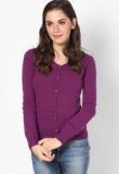 United Colors Of Benetton Purple Basic Cardigan Women