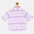 United Colors Of Benetton Purple Regular Fit Striped Casual Shirt Boys