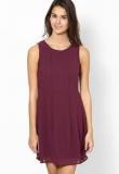 United Colors Of Benetton Purple Solid Dress Women