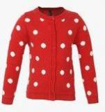 United Colors Of Benetton Red Cardigan Girls