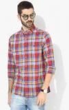 United Colors Of Benetton Red Checked Slim Fit Casual Shirt Men