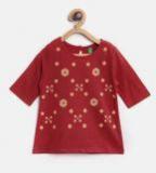 United Colors Of Benetton Red Printed Top Girls