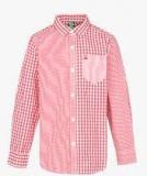 United Colors Of Benetton Red Regular Fit Casual Shirt Boys