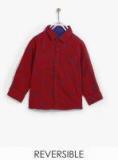 United Colors Of Benetton Red Slim Fit Reversible Casual Shirt Boys