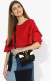 United Colors Of Benetton Red Solid Blouse Women