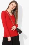 United Colors Of Benetton Red Solid Sweater women