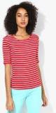 United Colors Of Benetton Red Striped T Shirt Women