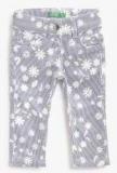 United Colors Of Benetton White & Blue Striped Regular Trouser Girls