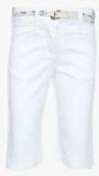 United Colors Of Benetton White Solid Jeans Girls