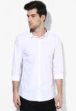 United Colors Of Benetton White Solid Regular Fit Casual Shirt men