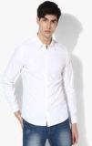 United Colors Of Benetton White Solid Slim Fit Casual Shirt men