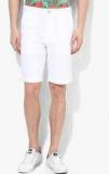 United Colors Of Benetton White Solid Slim Fit Short Men