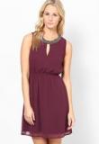 United Colors Of Benetton Wine Sleeve Less Dress Women