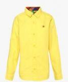 United Colors Of Benetton Yellow Regular Fit Casual Shirt Boys