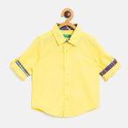 United Colors Of Benetton Yellow Regular Fit Solid Casual Shirt Boys