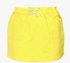 United Colors Of Benetton Yellow Solid Straight Knee Length Skirt girls